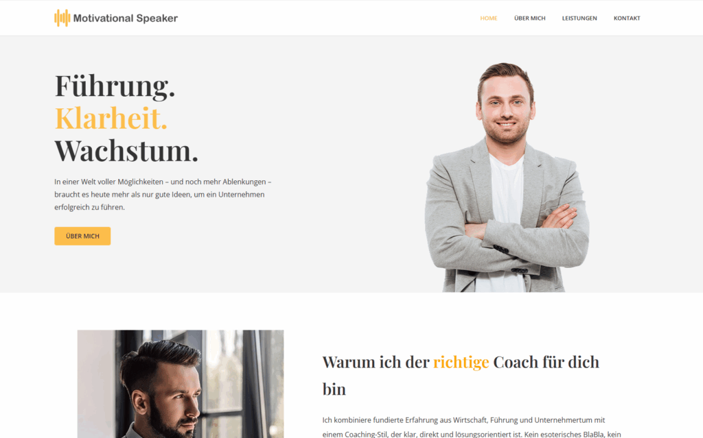 Webdesign Referenz Business Coach