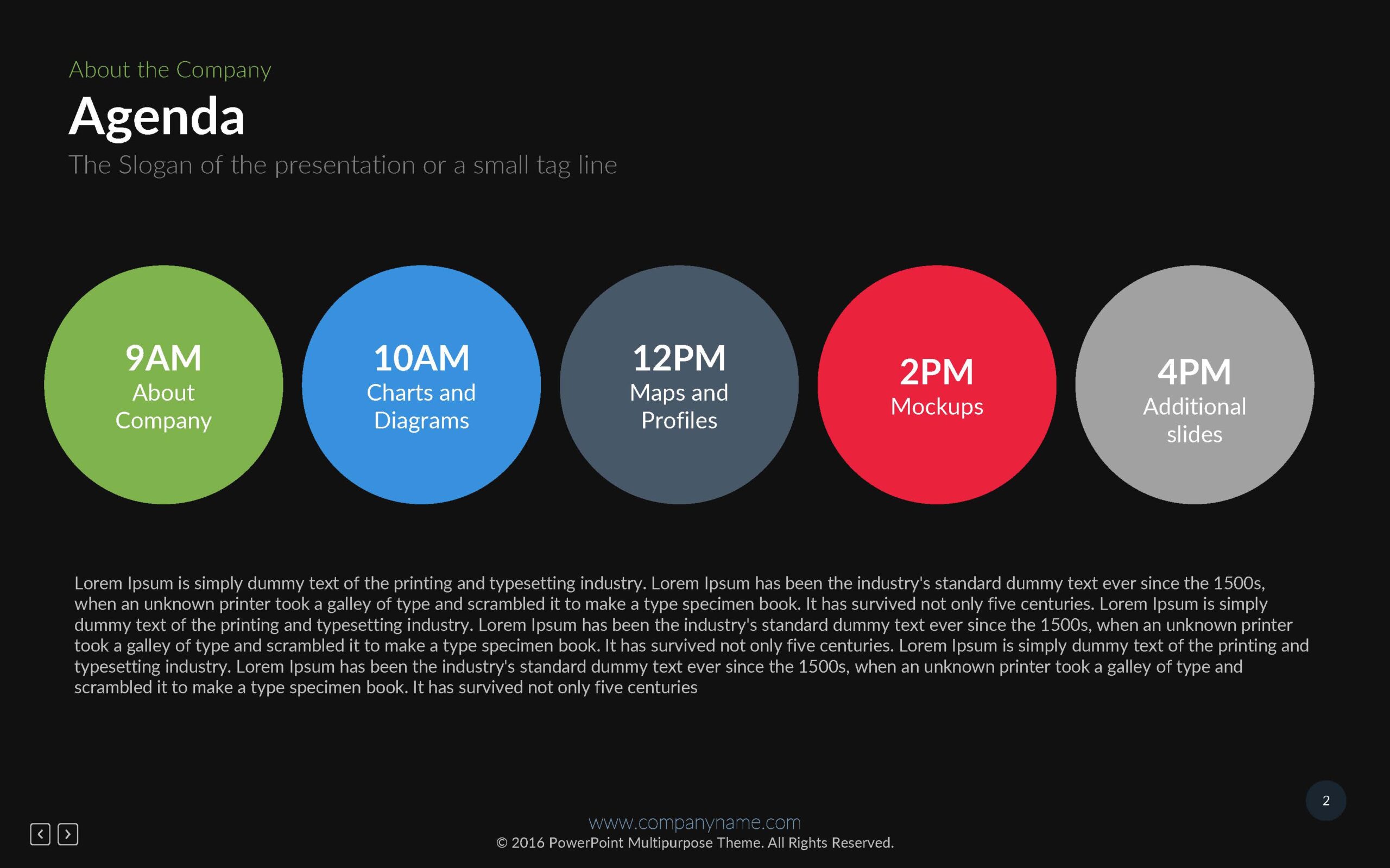 1 Colored Dark 16x10 - Vorlage für Powerpoint - 224 Slides – Bild 9