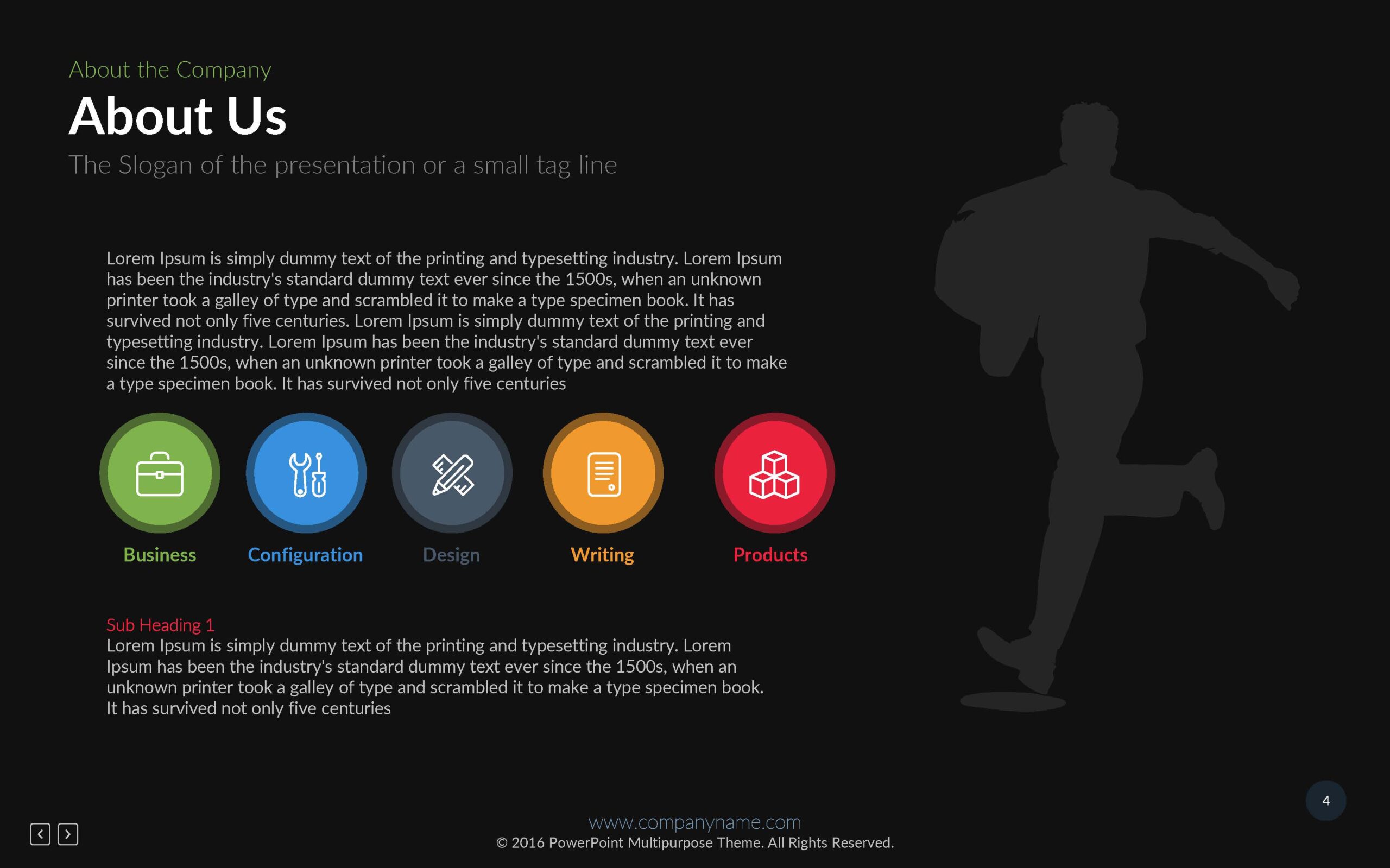 1 Colored Dark 16x10 - Vorlage für Powerpoint - 224 Slides – Bild 11