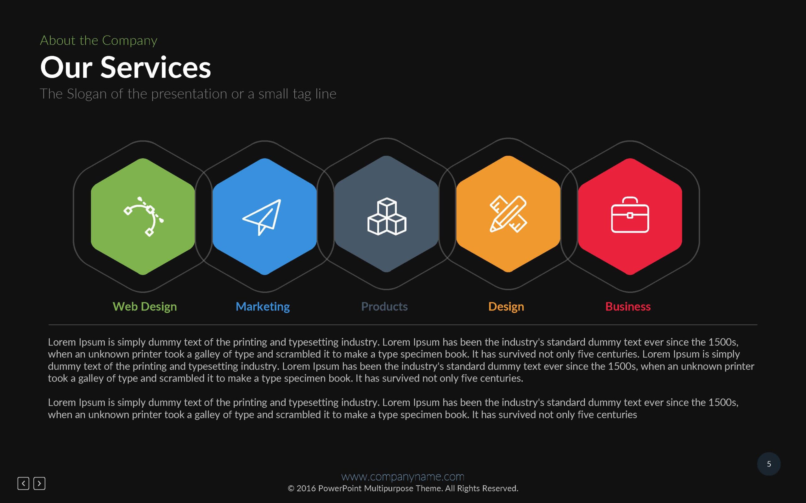 1 Colored Dark 16x10 - Vorlage für Powerpoint - 224 Slides – Bild 12