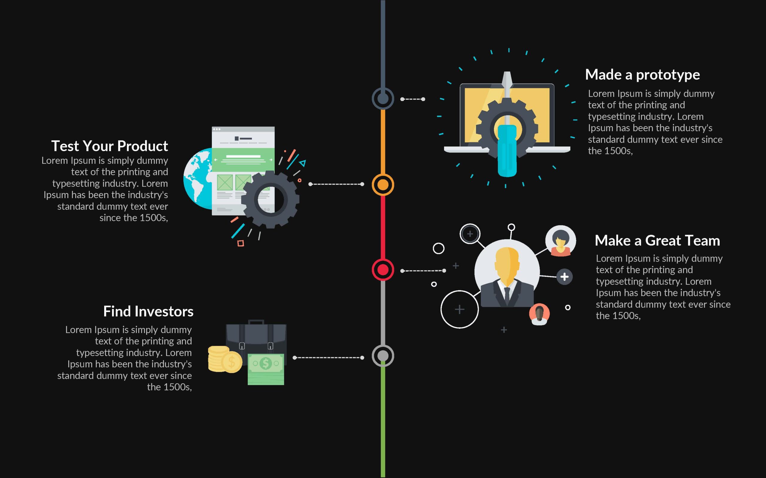 1 Colored Dark 16x10 - Vorlage für Powerpoint - 224 Slides – Bild 3