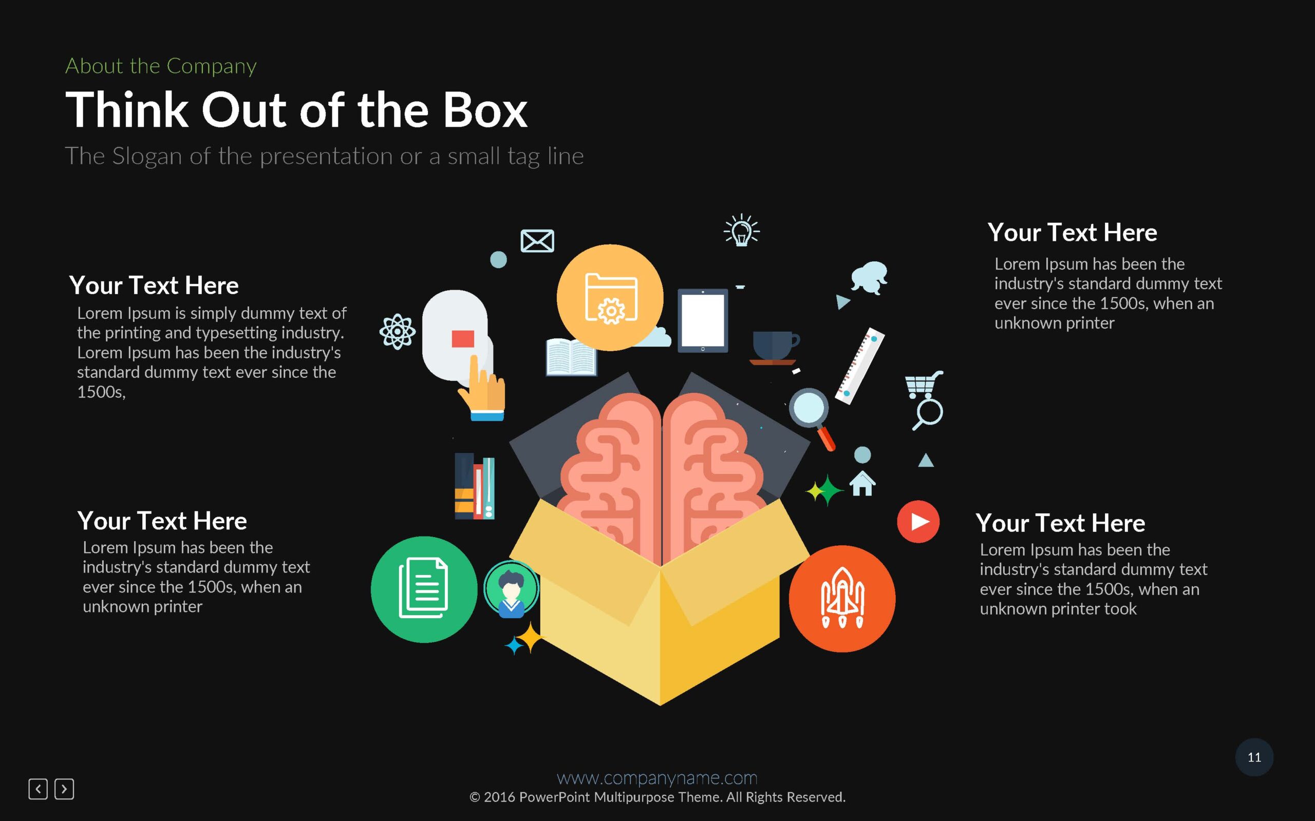 1 Colored Dark 16x10 - Vorlage für Powerpoint - 224 Slides – Bild 6