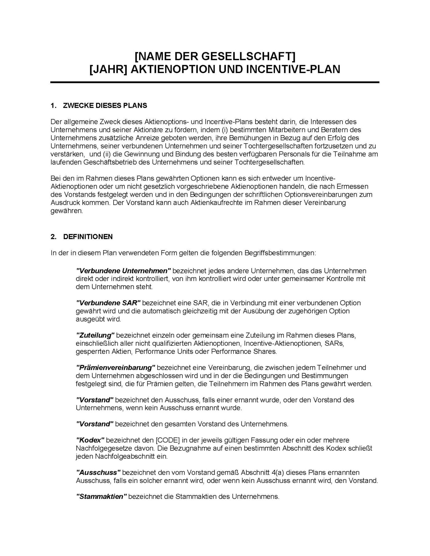 Aktienoption und Incentive-Plan – Bild 12