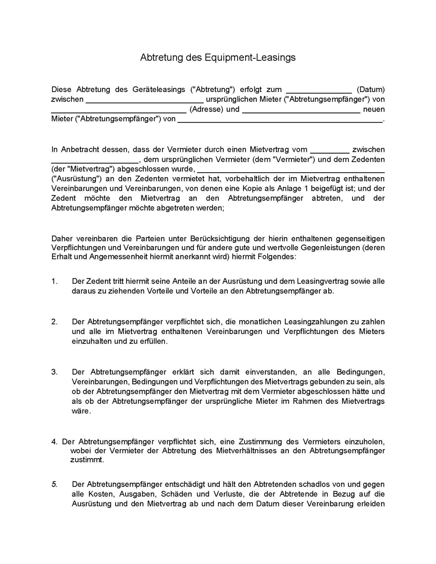 Abtretung Equipment-Leasing - Microsoft Word-Dokument (.docx) – Bild 2