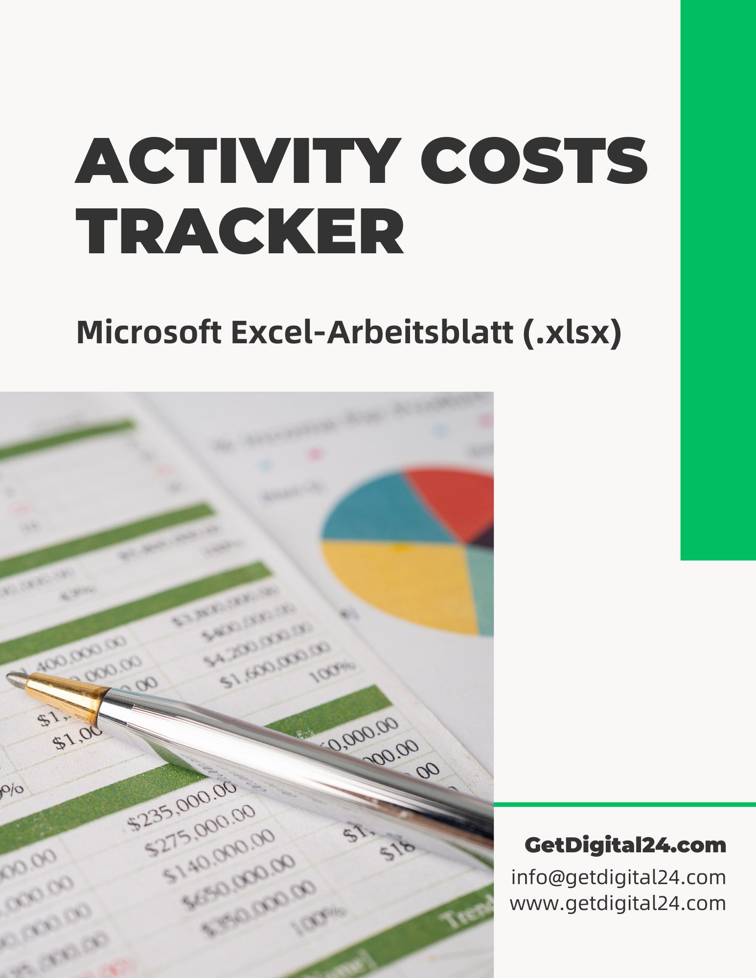 Activity Costs Tracker Excel Vorlage