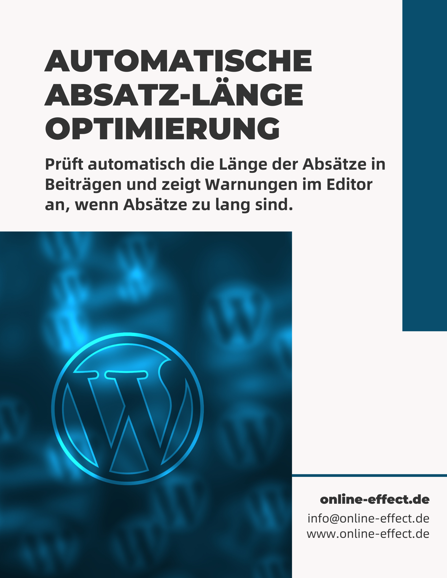 Auto Absatz-Länge Optimierung - WordPress Plugin