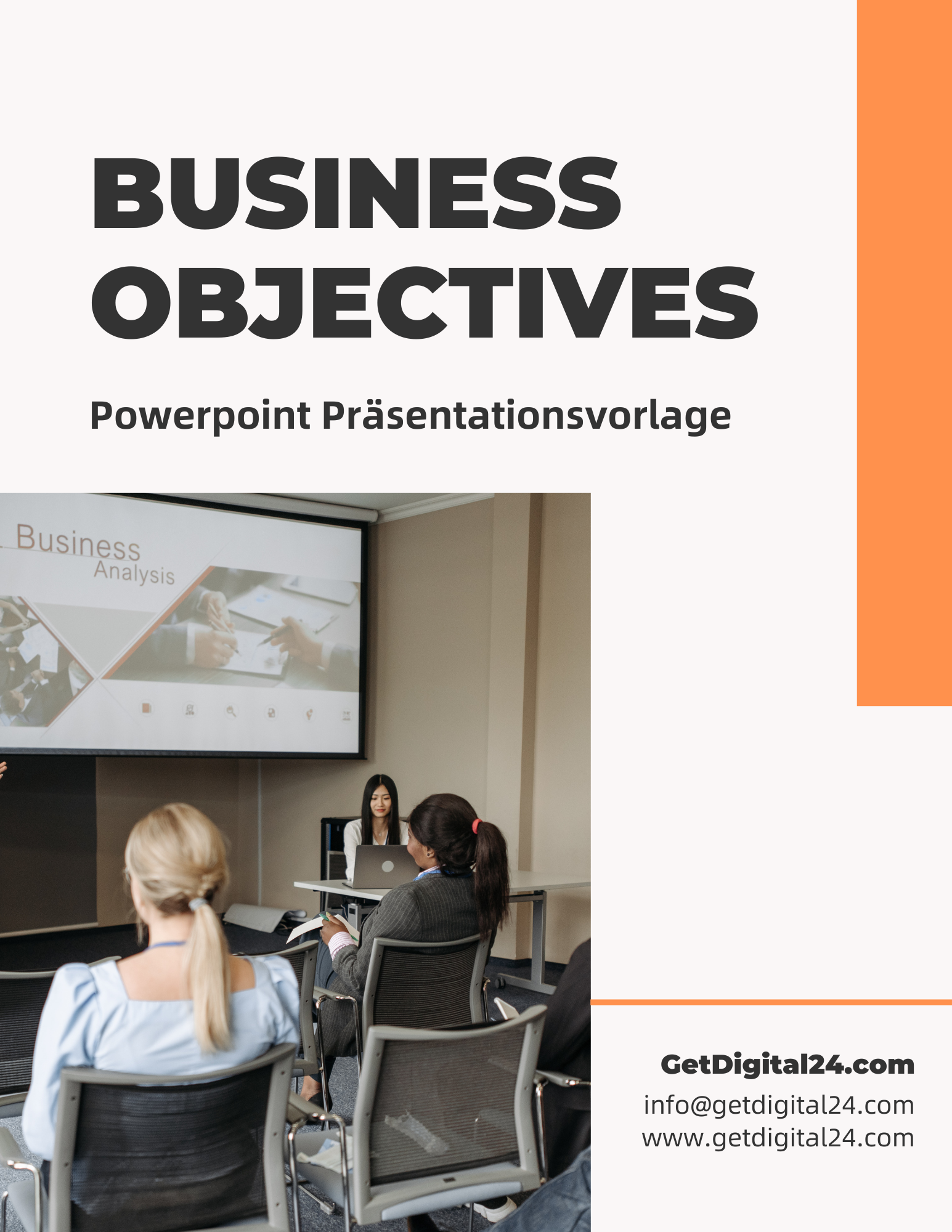 Business Objectives Vorlage für Powerpoint