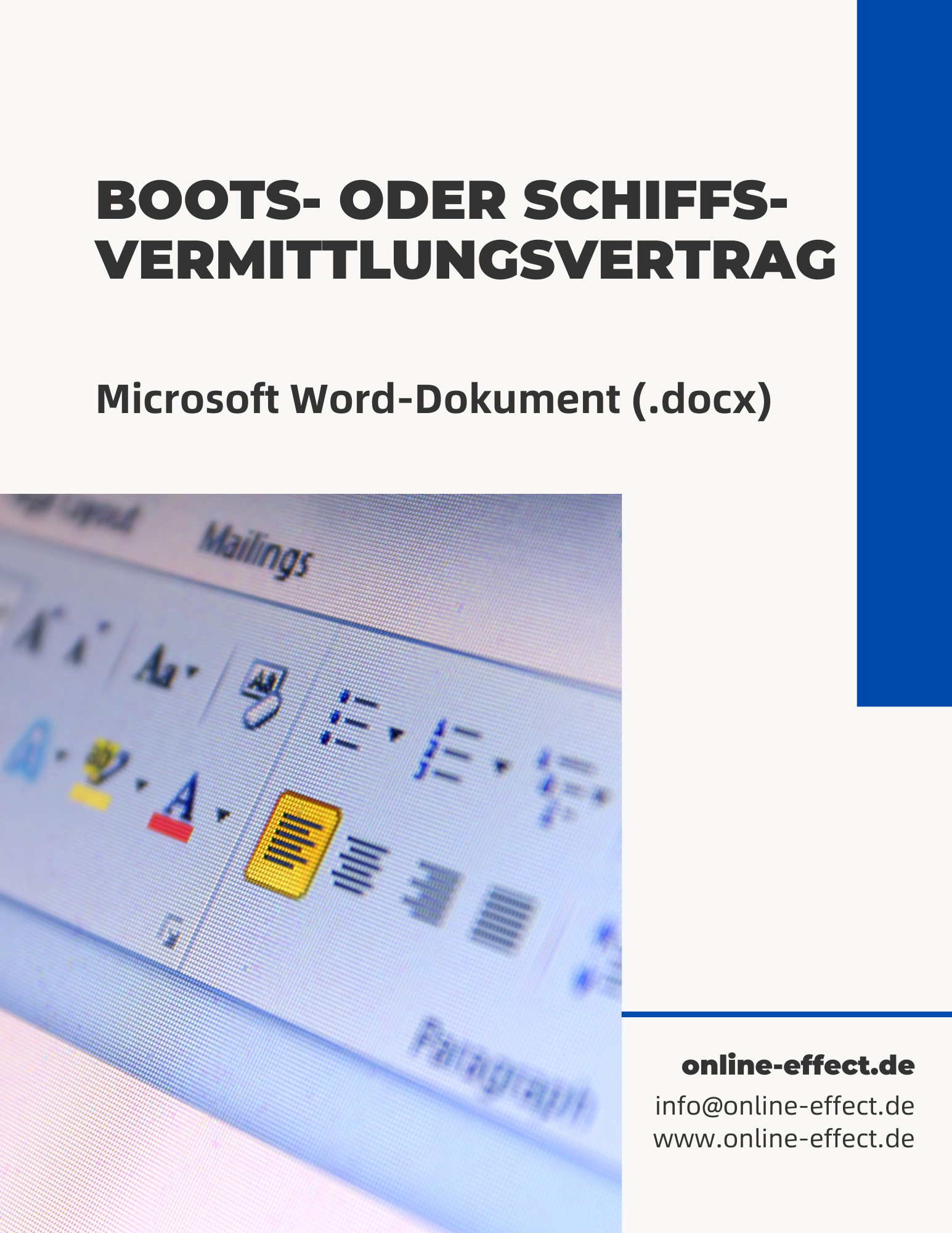 Boots- oder Schiffsvermittlungsvertrag