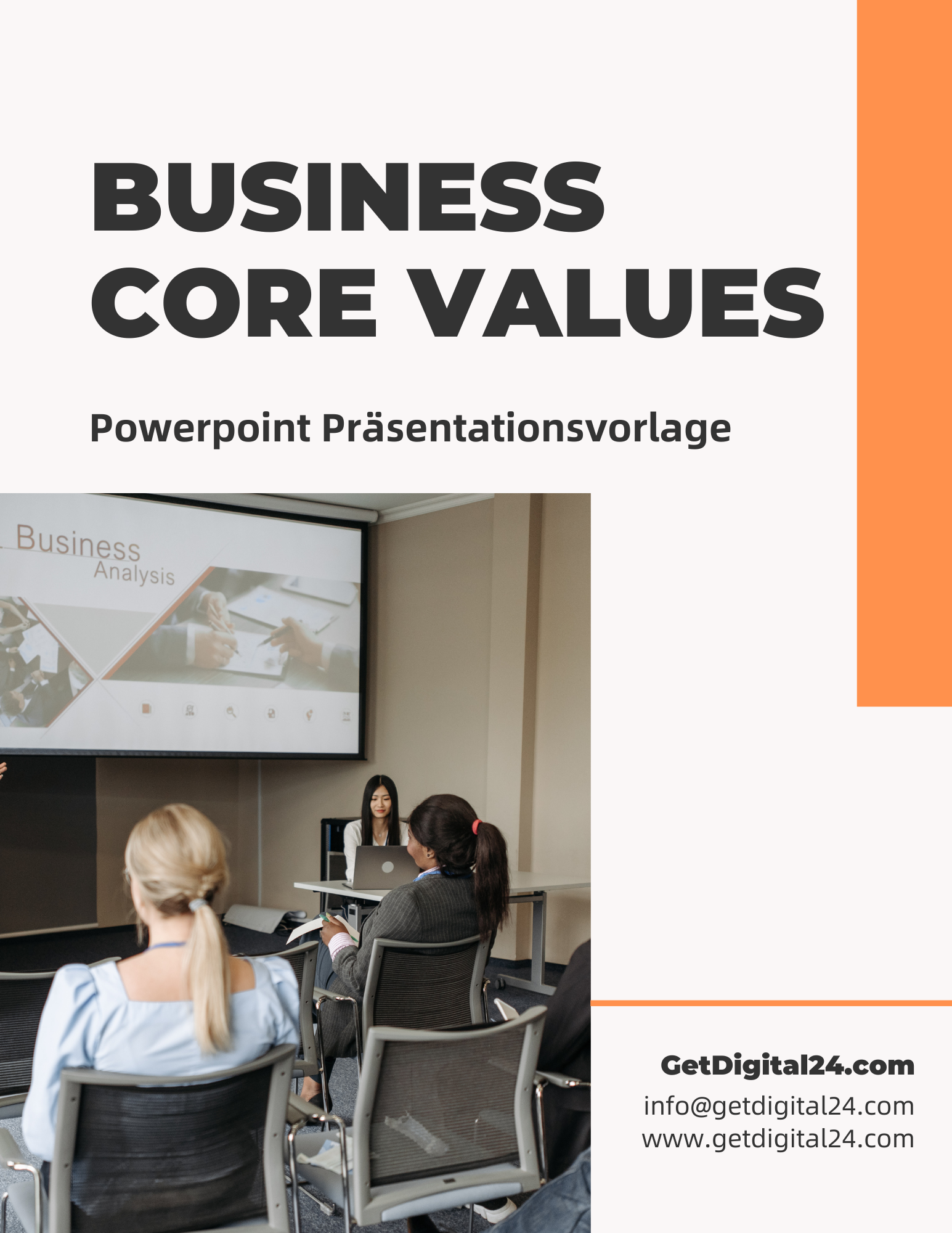 Business Core Values Vorlage für Powerpoint