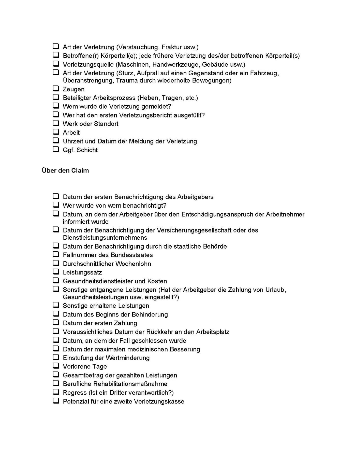 Checkliste Entschädigungsansprüche von Arbeitnehmern - Microsoft Word-Dokument (.docx) – Bild 5