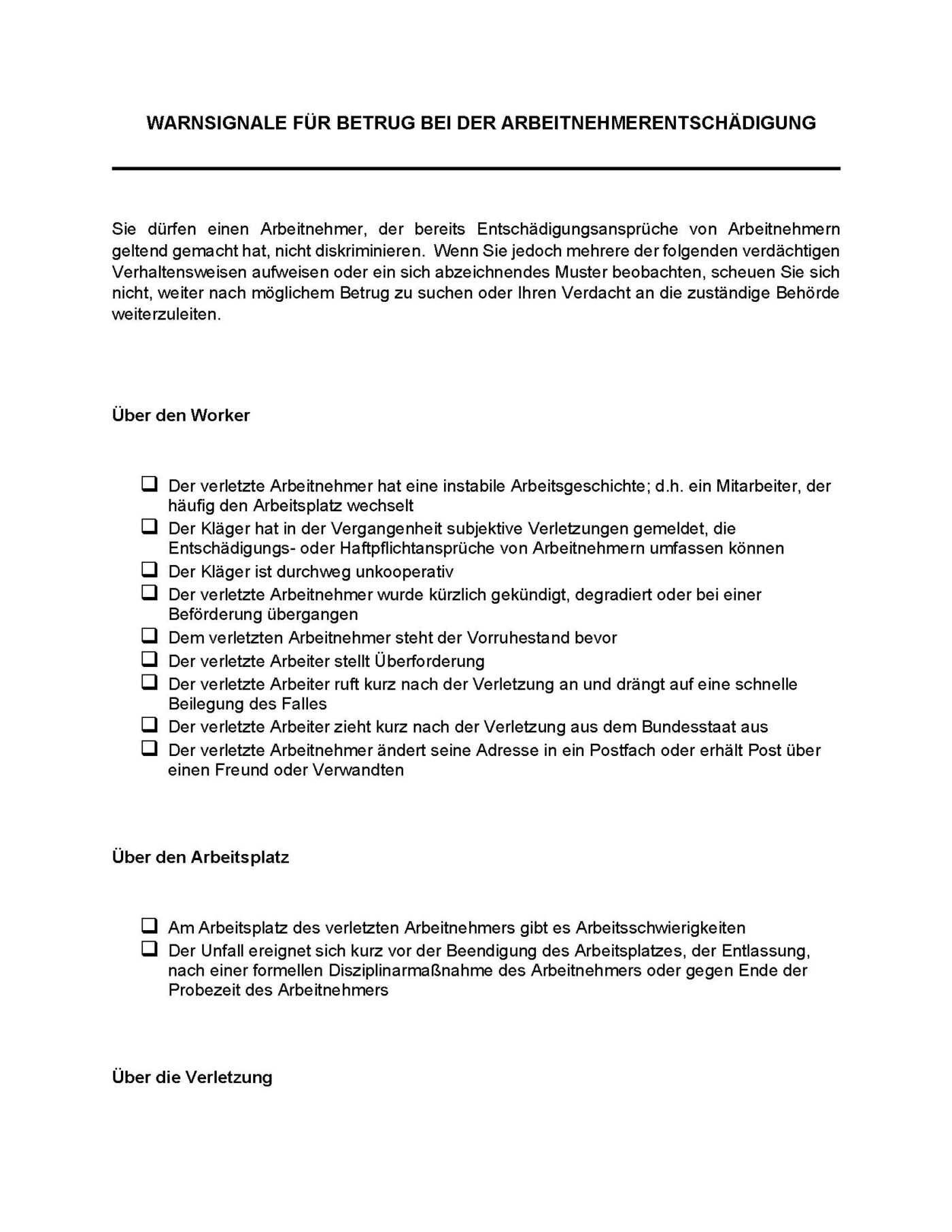 Checkliste Entschädigungsansprüche von Arbeitnehmern - Microsoft Word-Dokument (.docx) – Bild 8
