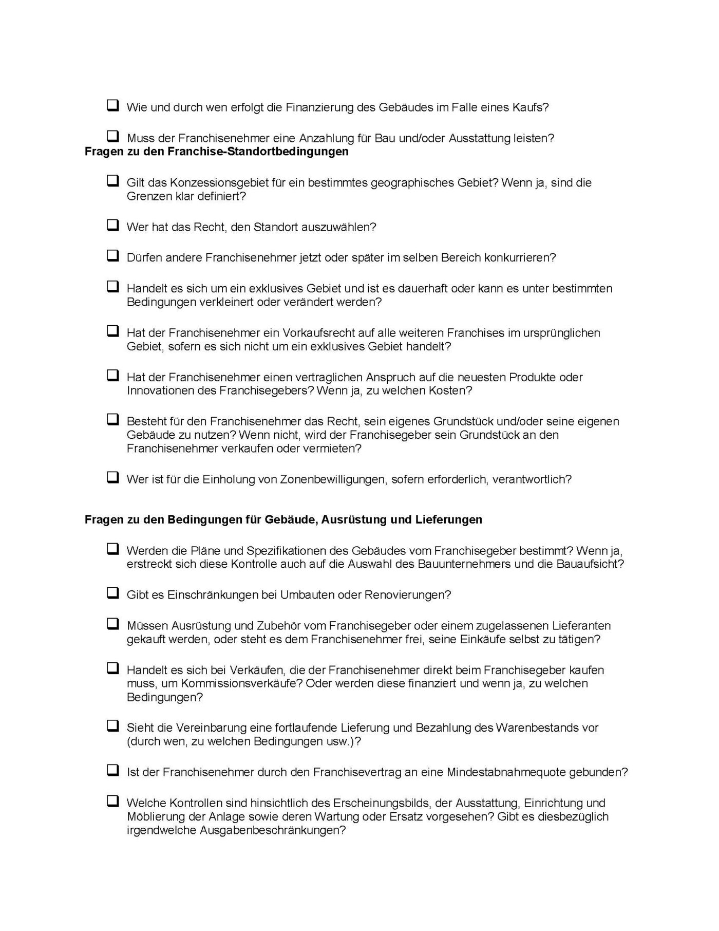 Checkliste Franchise Microsoft Word-Dokument (.docx) – Bild 3