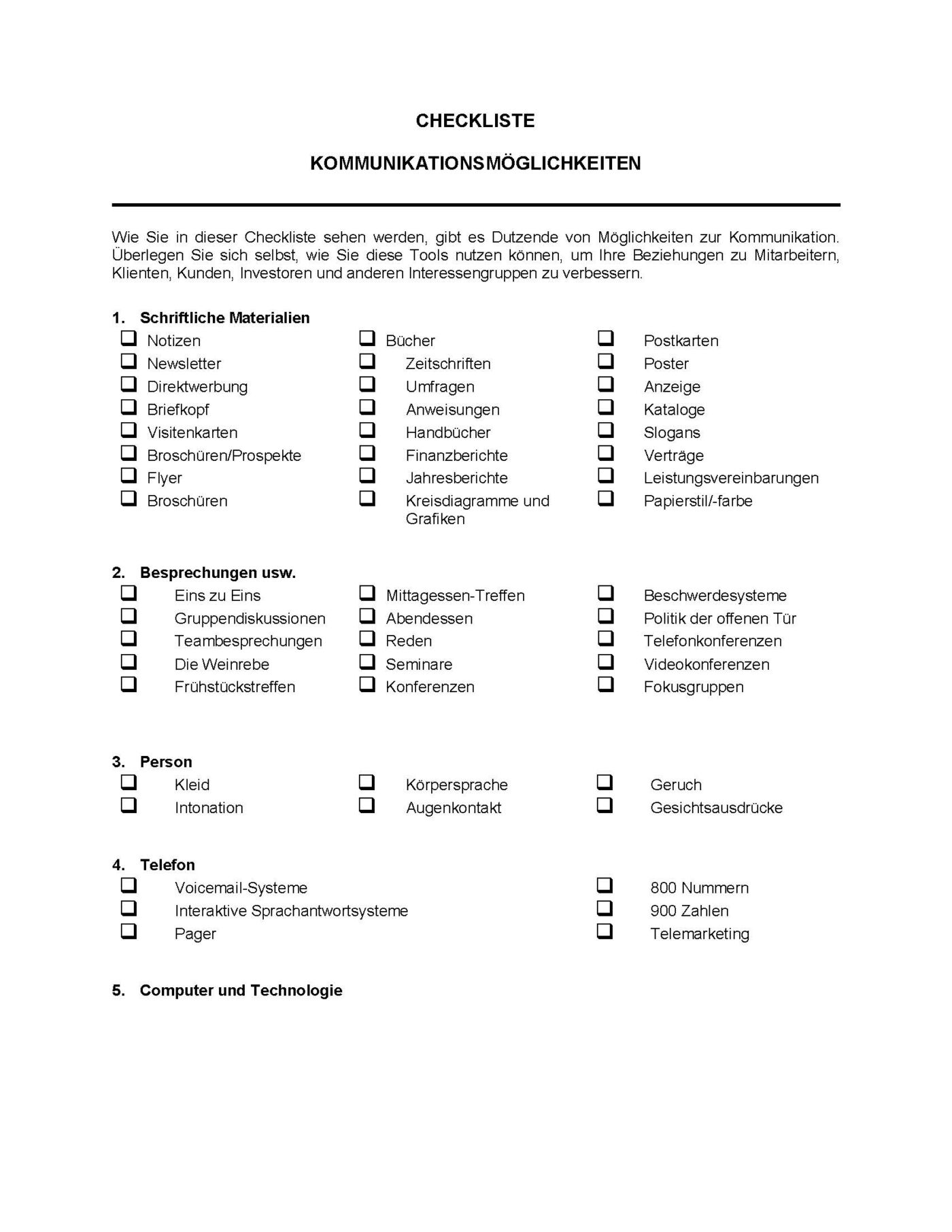 Checkliste Kommunikationsmöglichkeiten Microsoft Word-Dokument (.docx) – Bild 2
