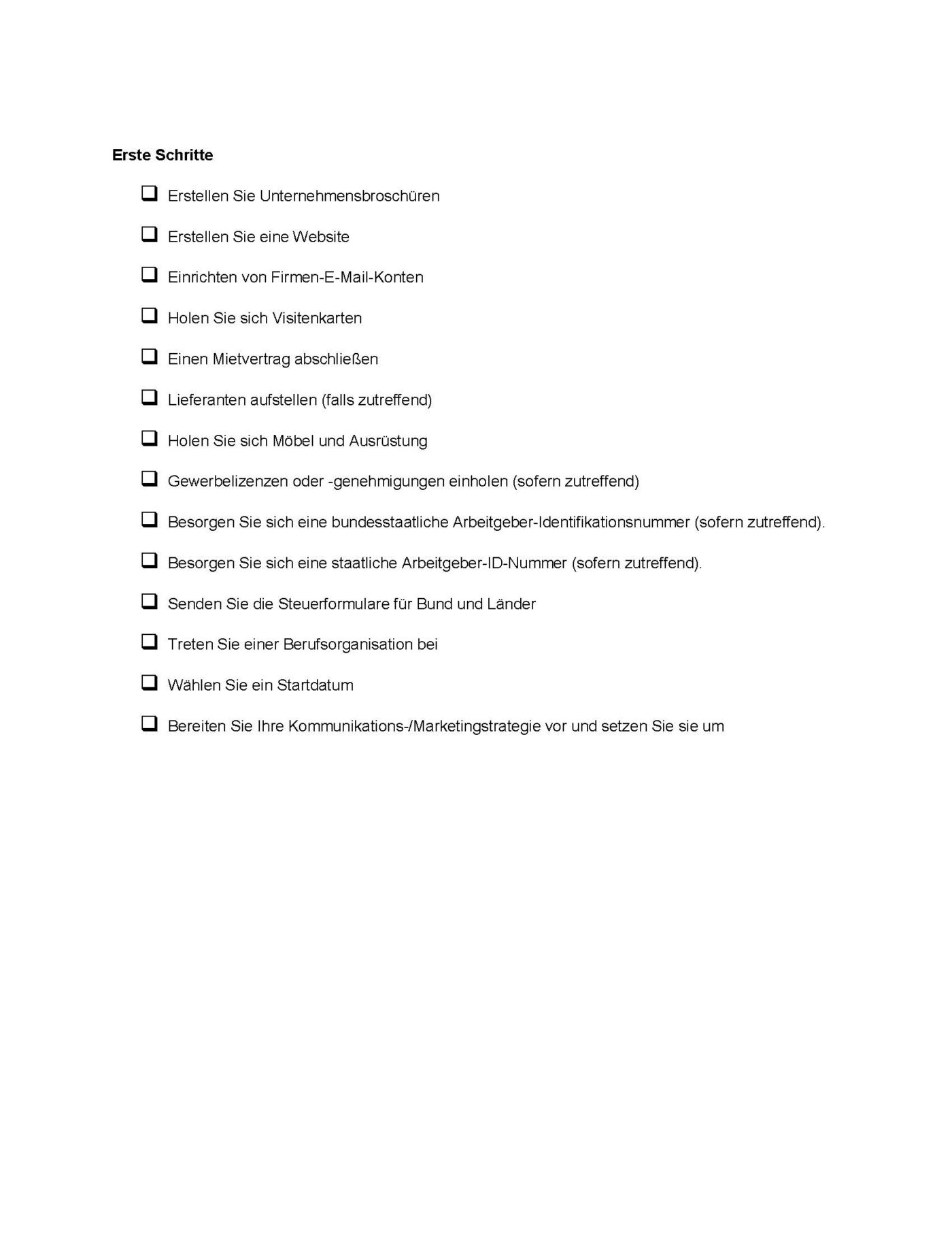 Checkliste Start-Up Microsoft Word-Dokument (.docx) – Bild 3