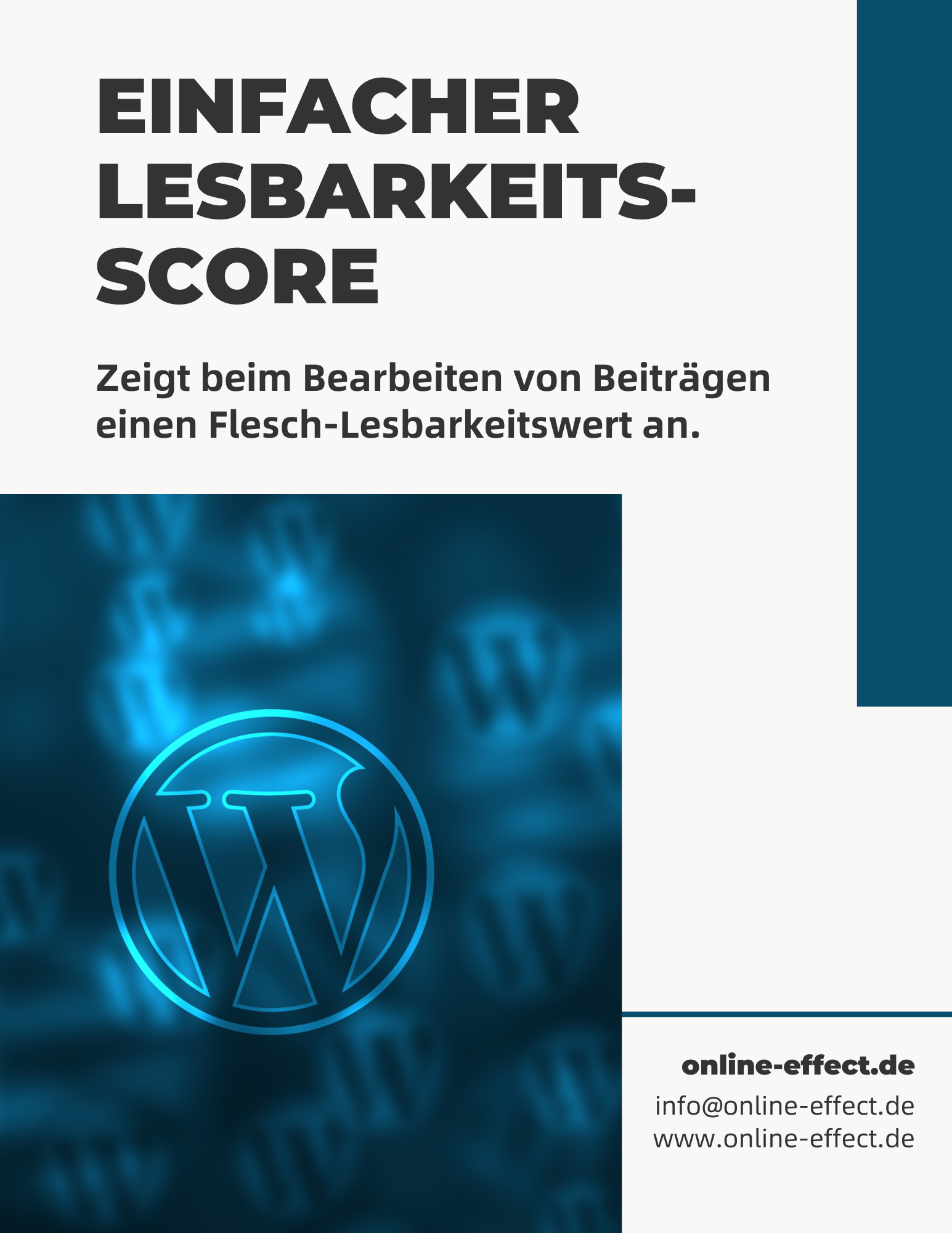 Einfacher Lesbarkeits-Score WordPress Plugin