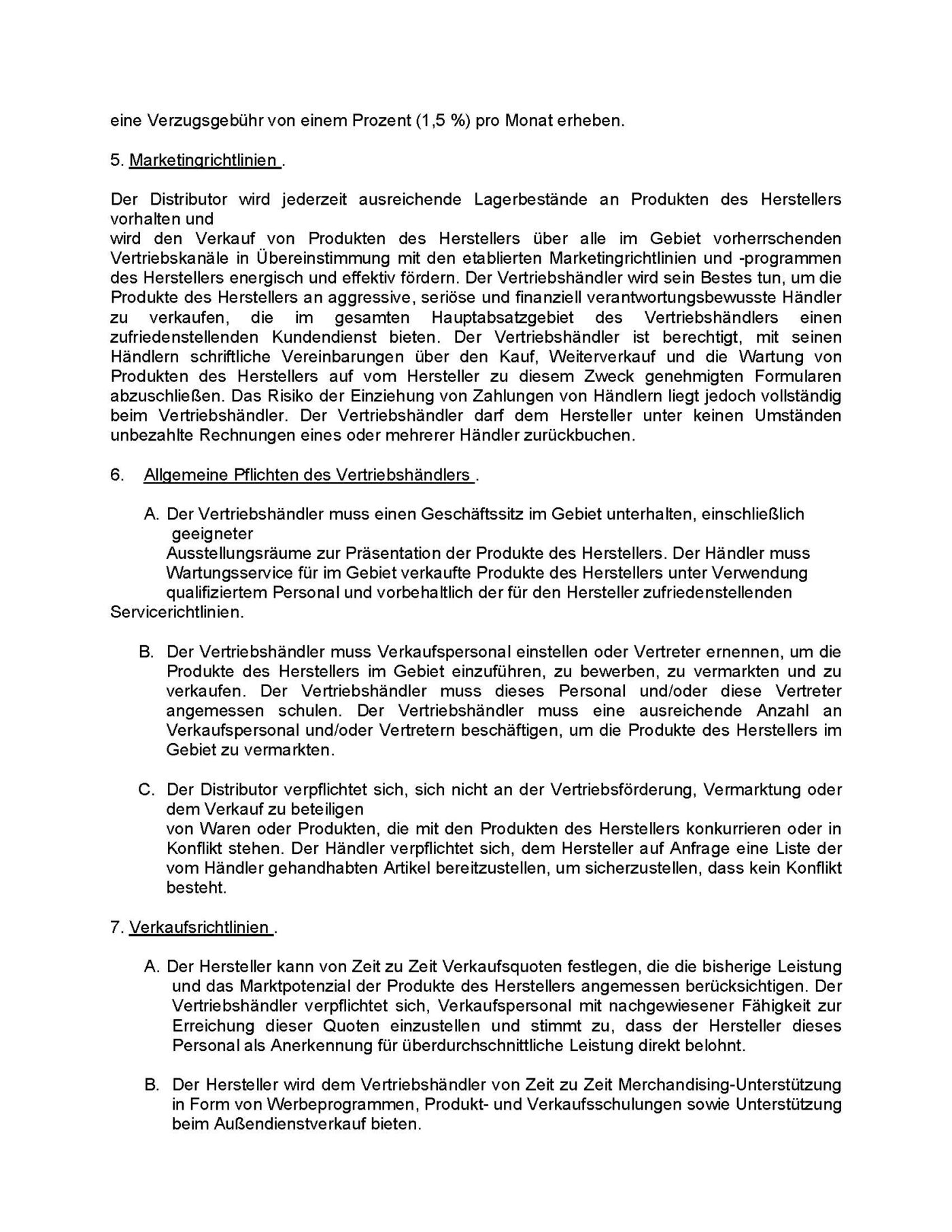 Exklusiver Vertriebsvertrag Microsoft Word-Dokument (.docx) – Bild 3