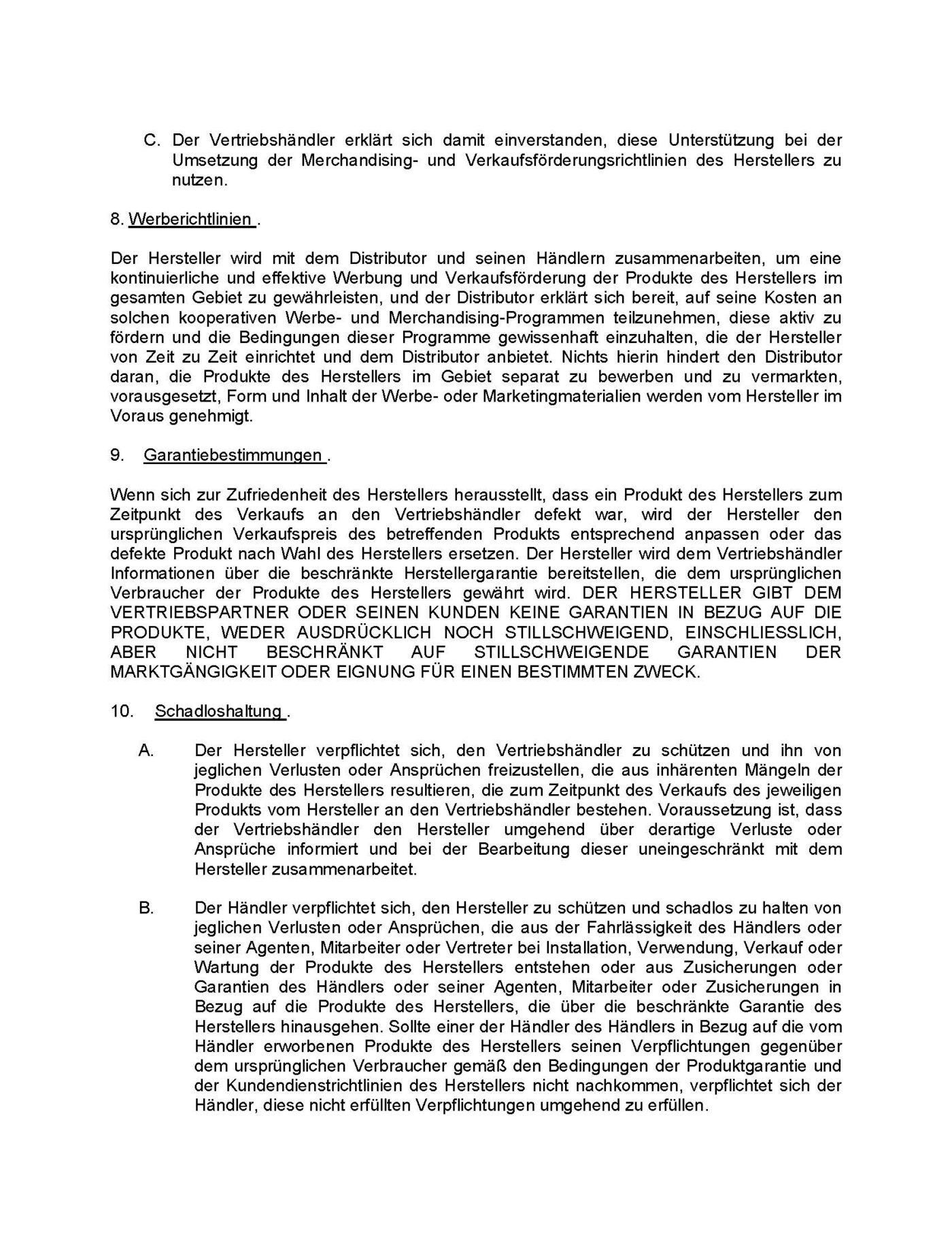 Exklusiver Vertriebsvertrag Microsoft Word-Dokument (.docx) – Bild 4