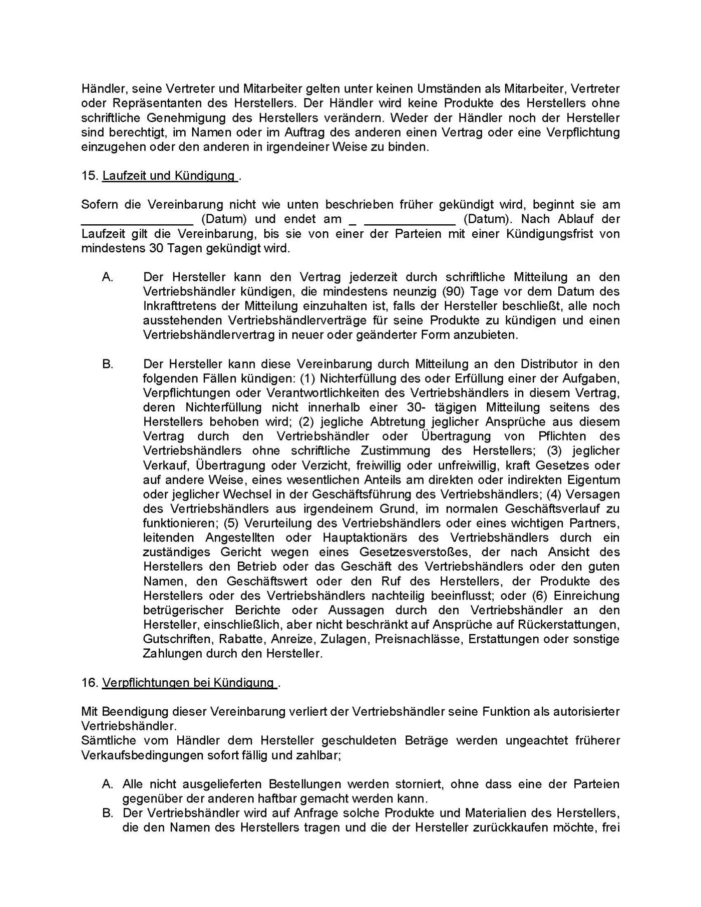 Exklusiver Vertriebsvertrag Microsoft Word-Dokument (.docx) – Bild 6