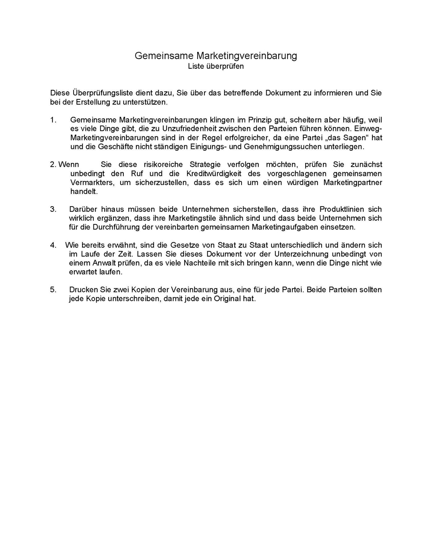 Gemeinsame Marketingvereinbarung Microsoft Word-Dokument (.docx) – Bild 7