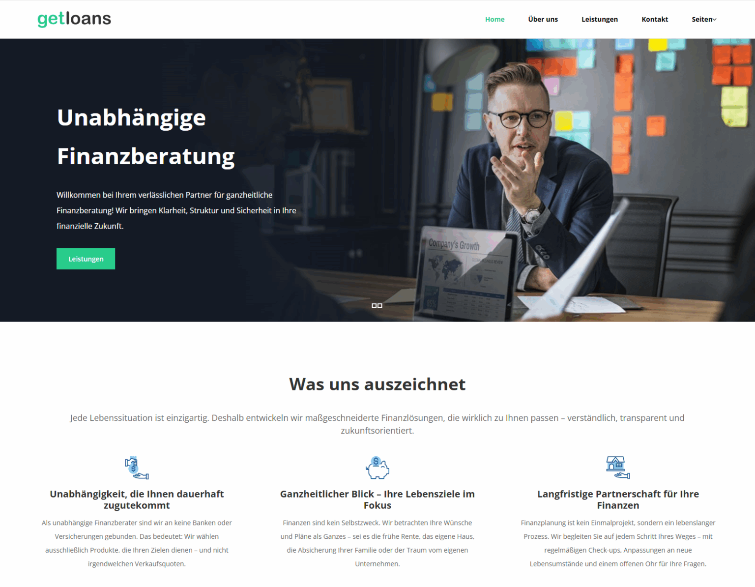 Webdesign Referenz Finanzcoach