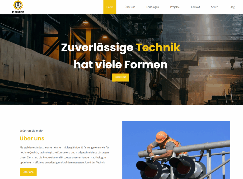 Webdesign Referenz Industrie