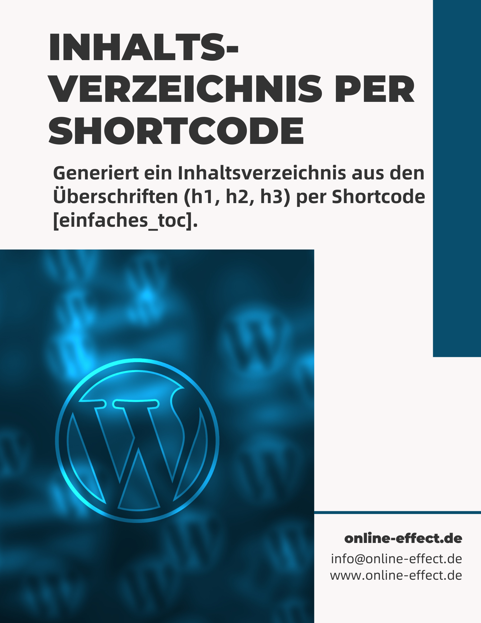 Inhaltsverzeichnis per Shortcode - WordPress Plugin