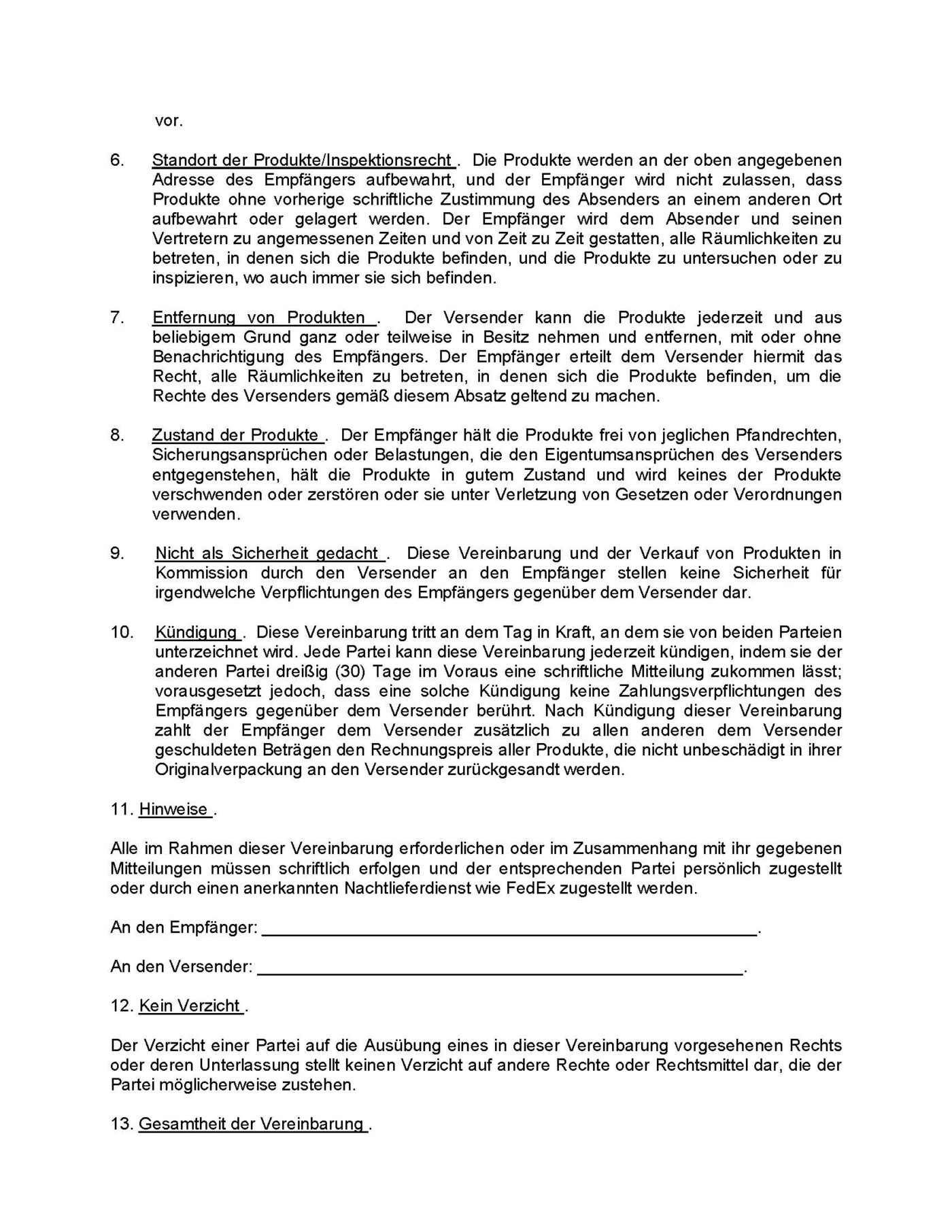 Konsignationsvereinbarung Microsoft Word-Dokument (.docx) – Bild 3