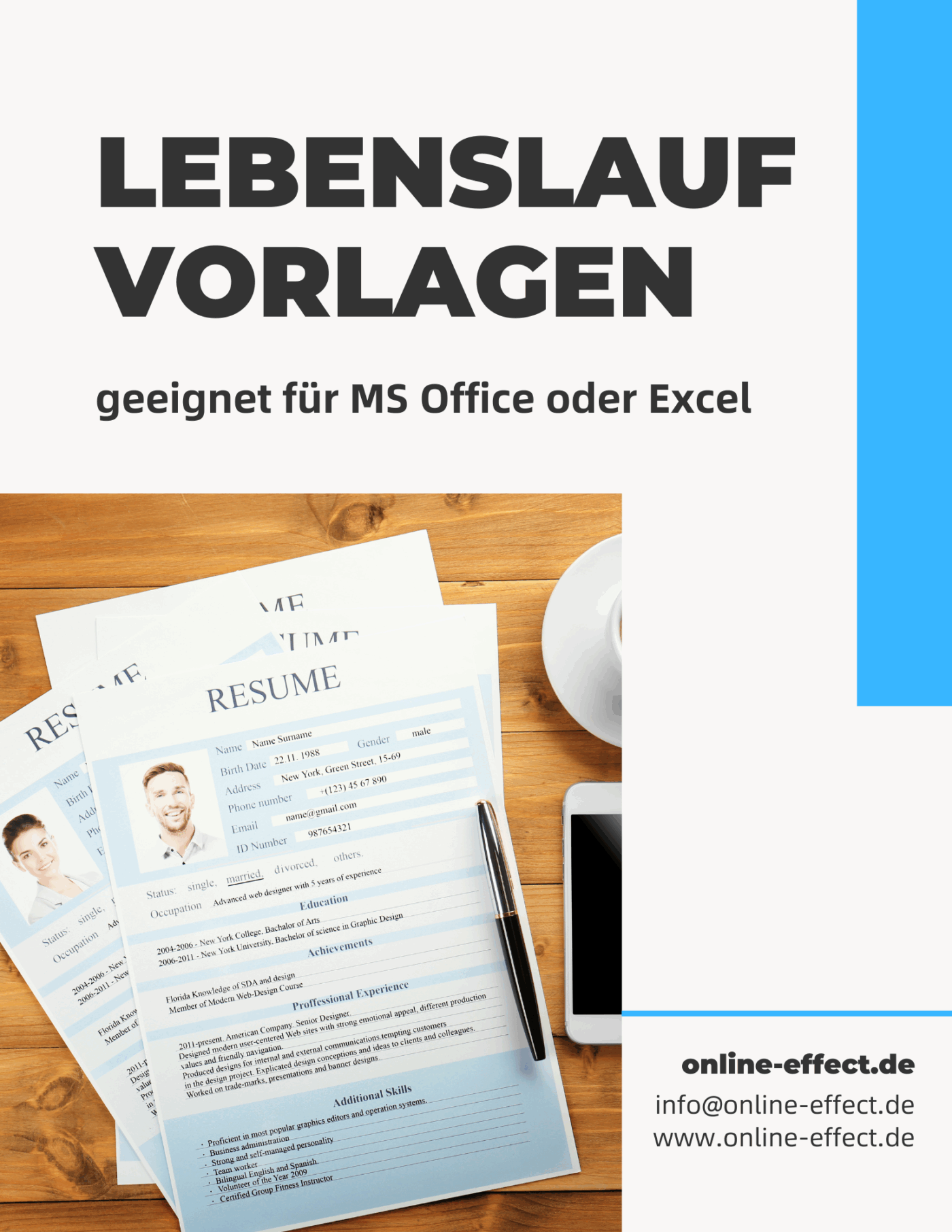 Lebenslauf-Vorlage Version 1 für Microsoft Office Word