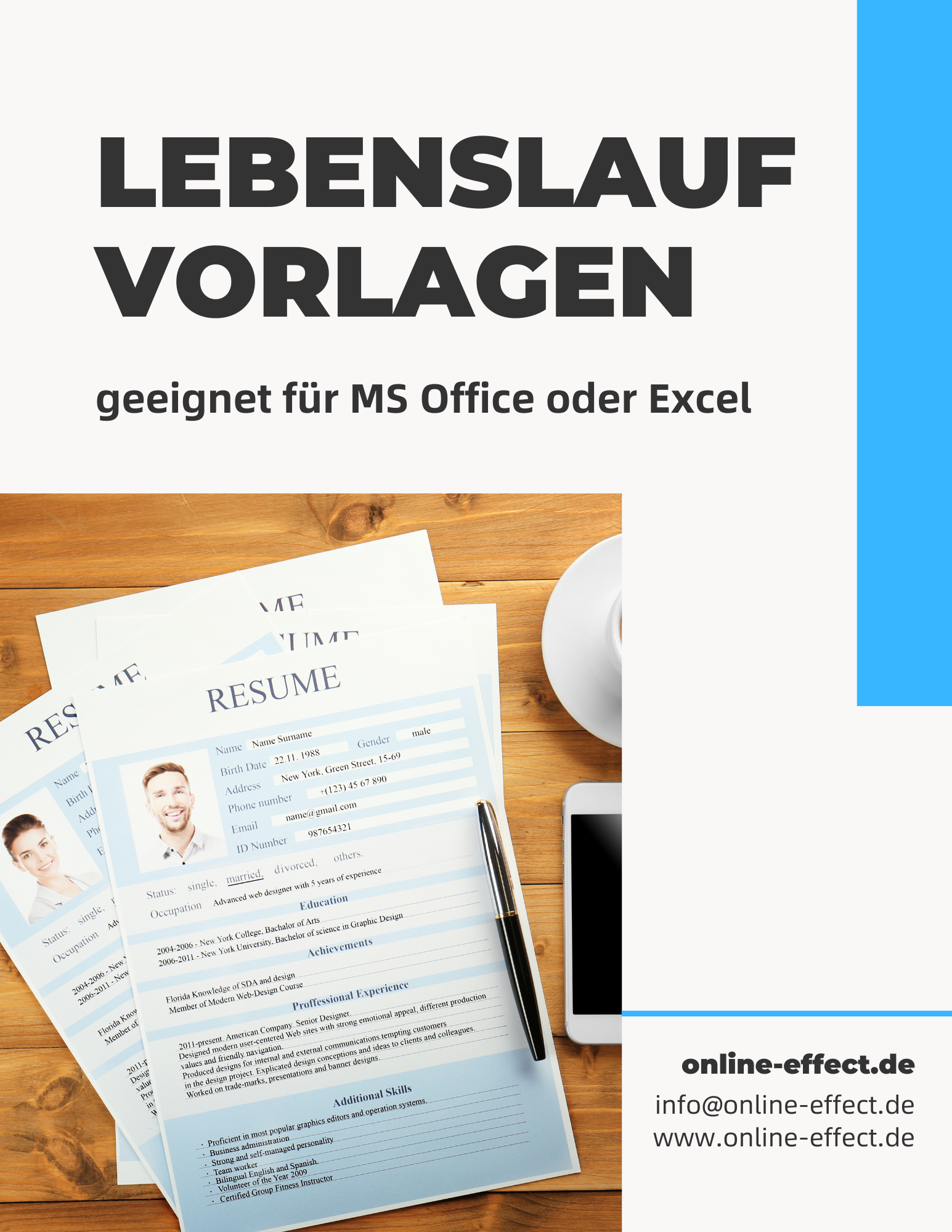 Lebenslauf-Vorlage Version 1 für Microsoft Office Word