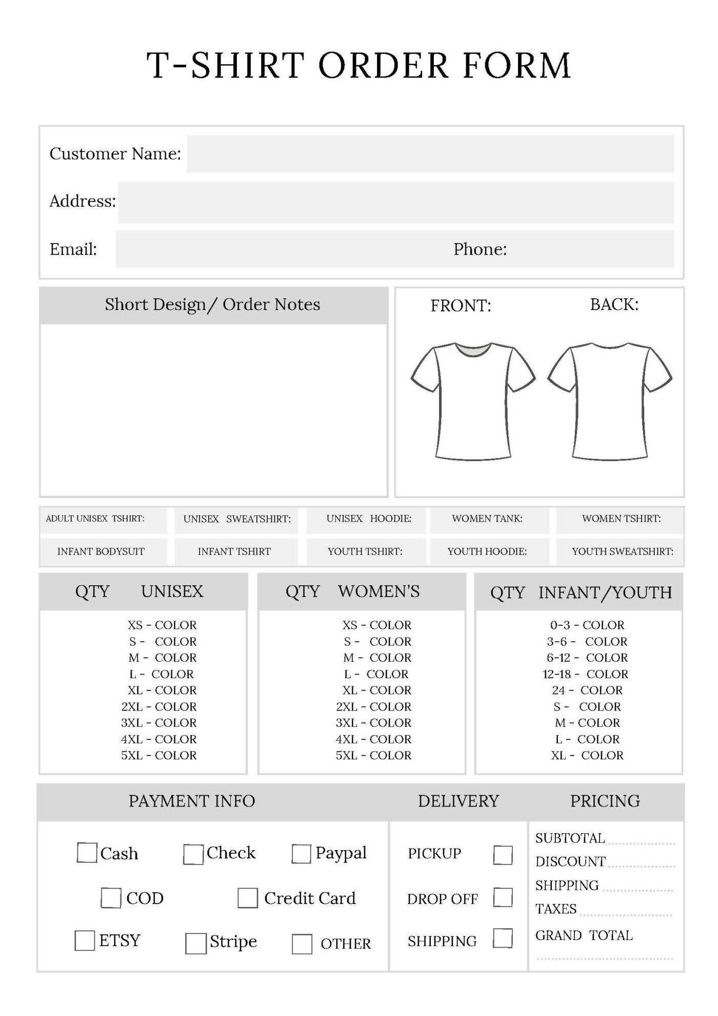 Order Forms Bundle – Bild 3