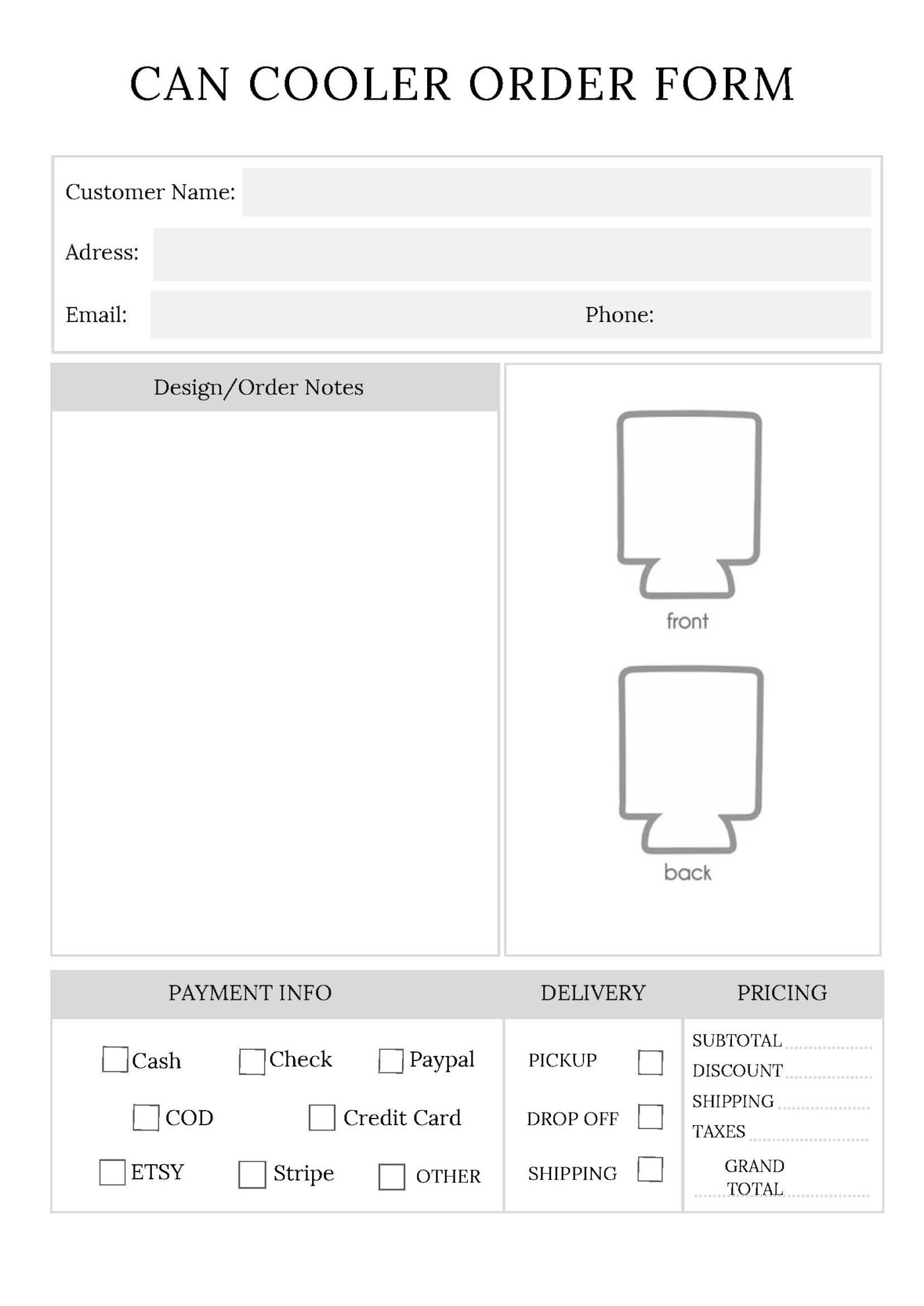 Order Forms Bundle – Bild 4