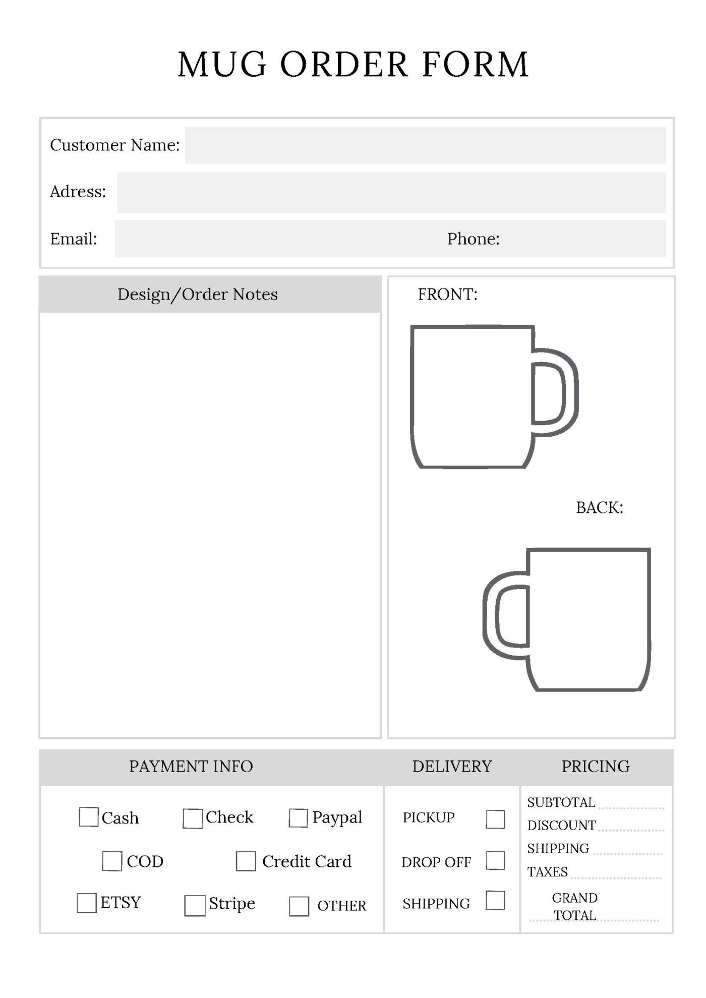 Order Forms Bundle – Bild 5