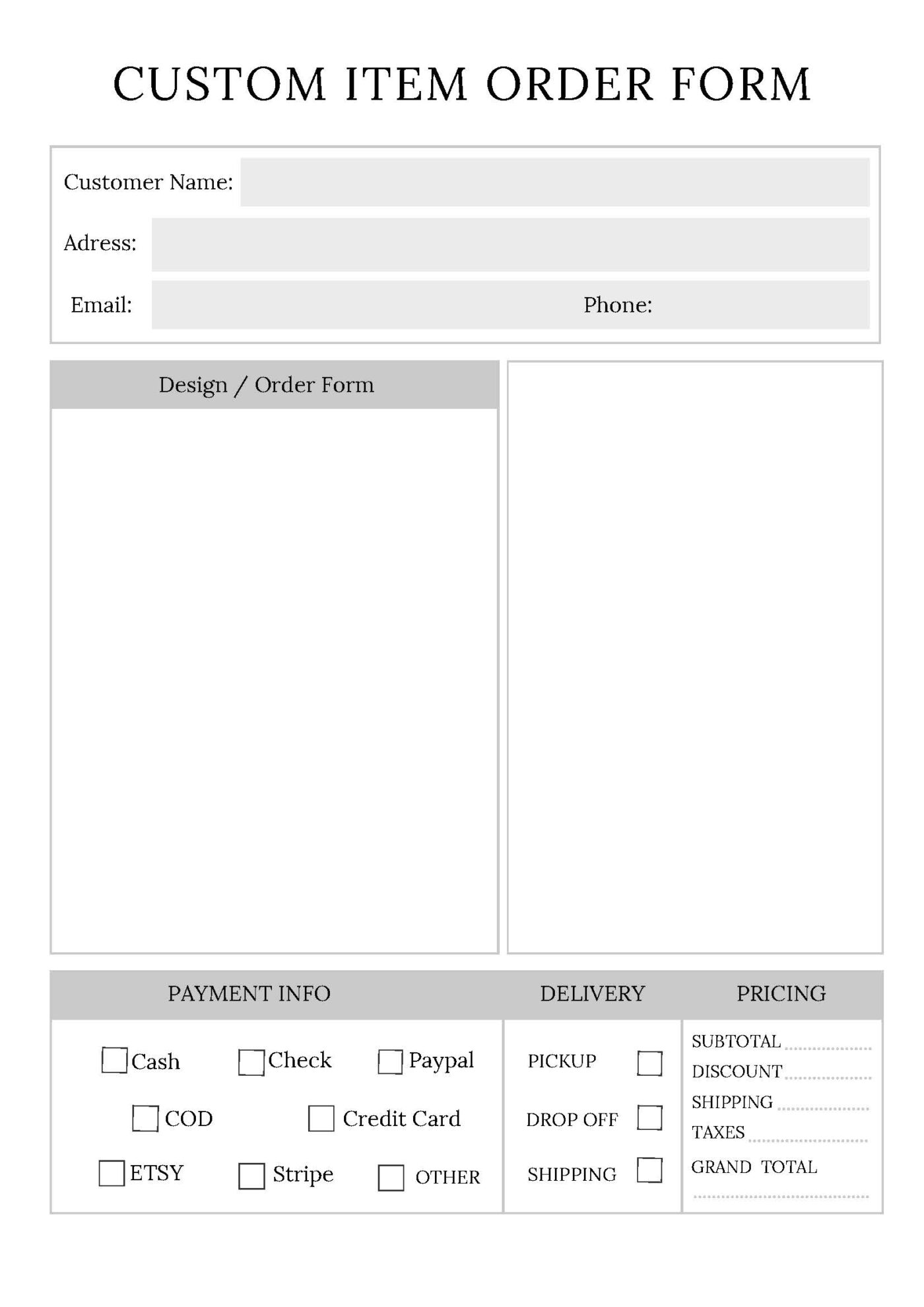 Order Forms Bundle – Bild 10