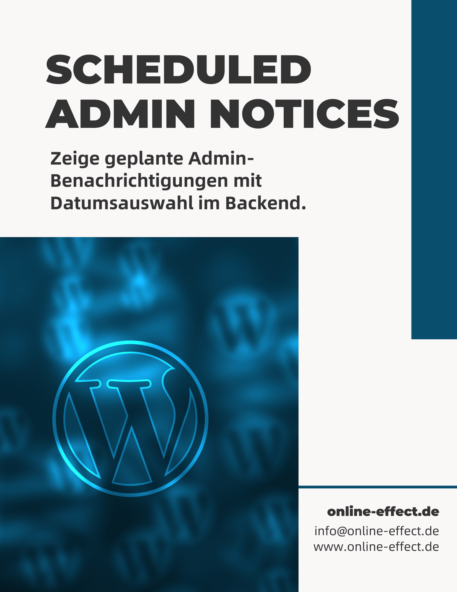 Scheduled Admin Notices WordPress Plugin