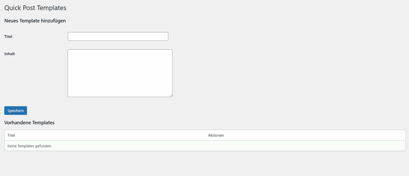 Quick Post Templates - WordPress Plugin – Bild 9