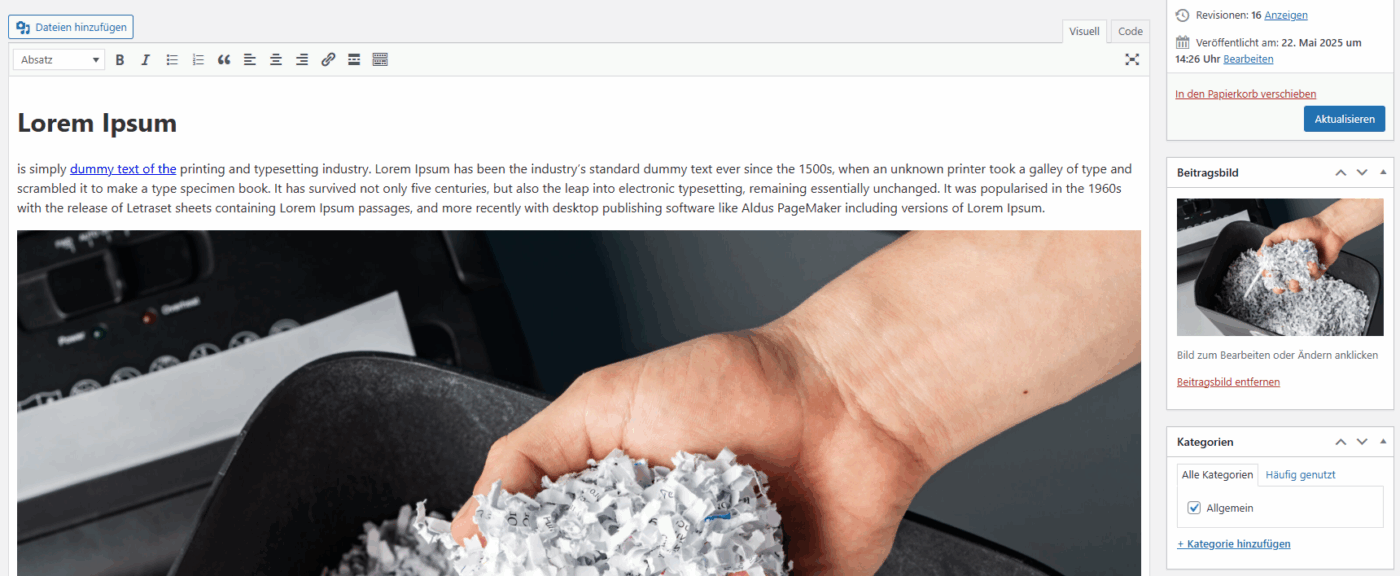 Auto Featured Image from First Image - WordPress Plugin – Bild 3