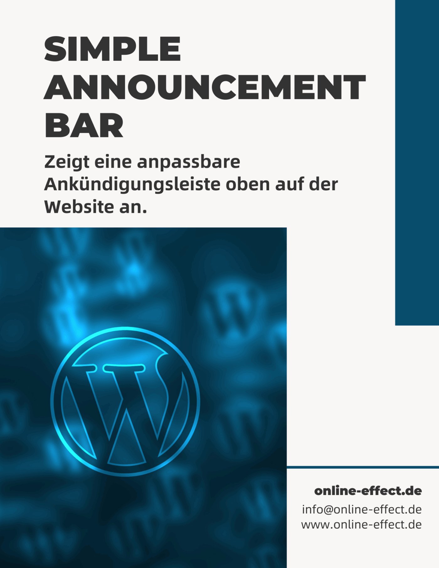 Simple Announcement Bar WordPress Plugin
