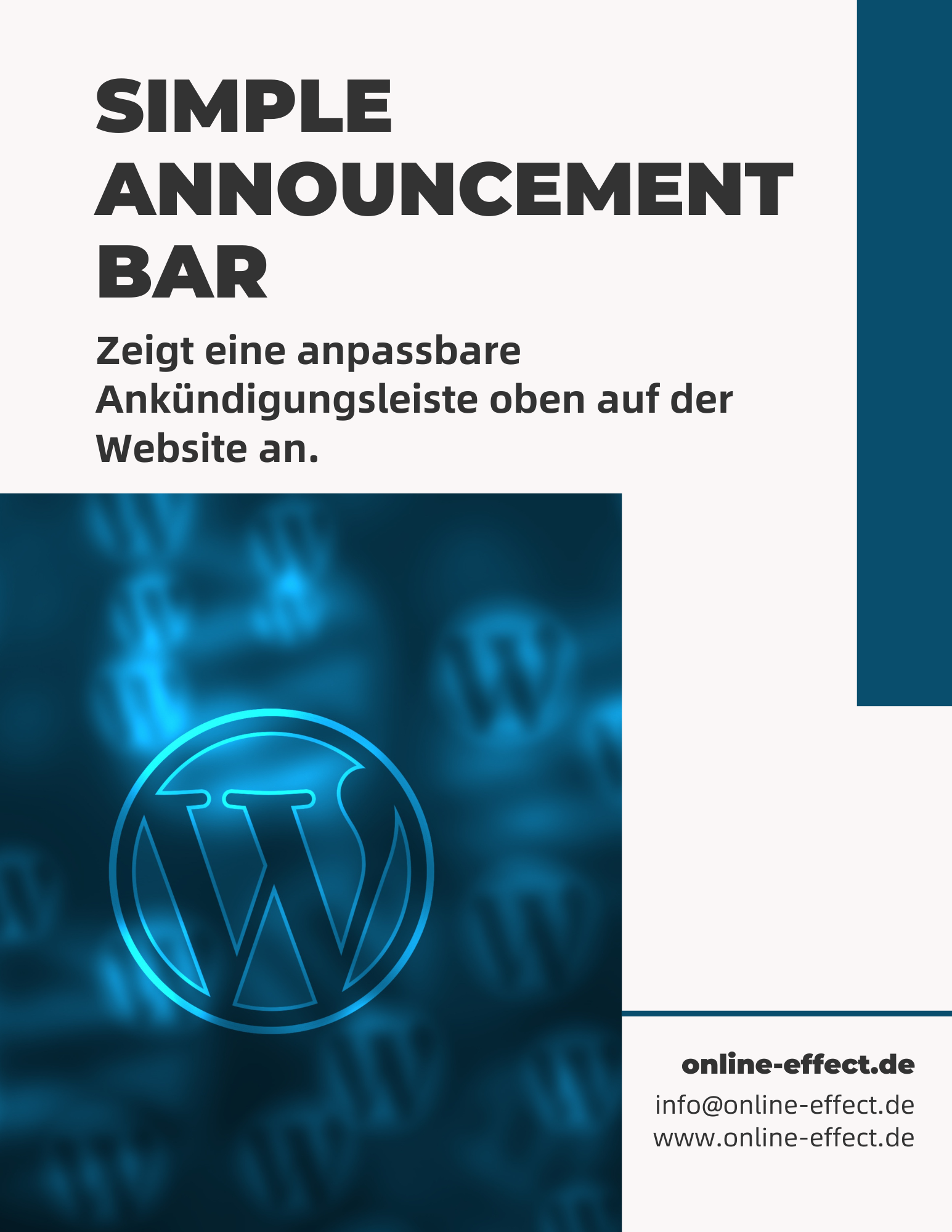 Simple Announcement Bar WordPress Plugin