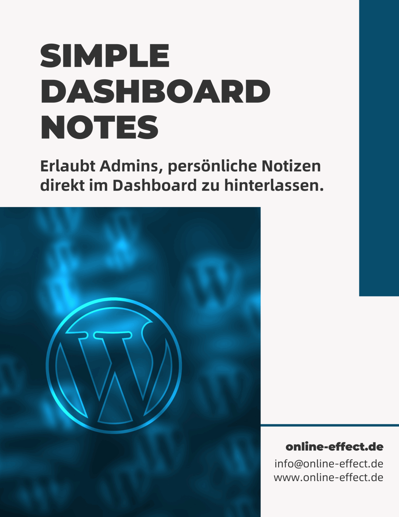 Simple Dashboard Notes - WordPress Plugin