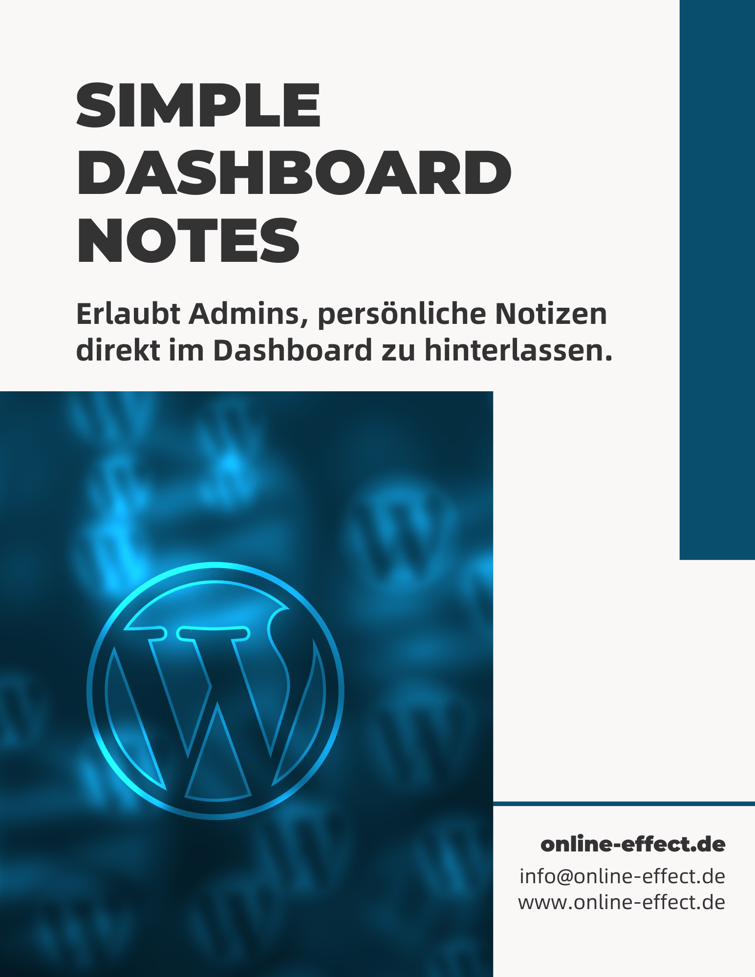 Simple Dashboard Notes - WordPress Plugin