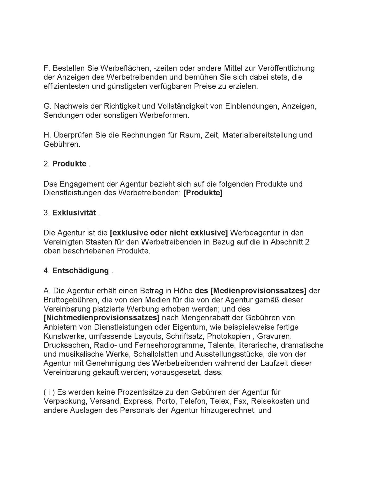 Werbeagenturvertrag Microsoft Word-Dokument (.docx) – Bild 7