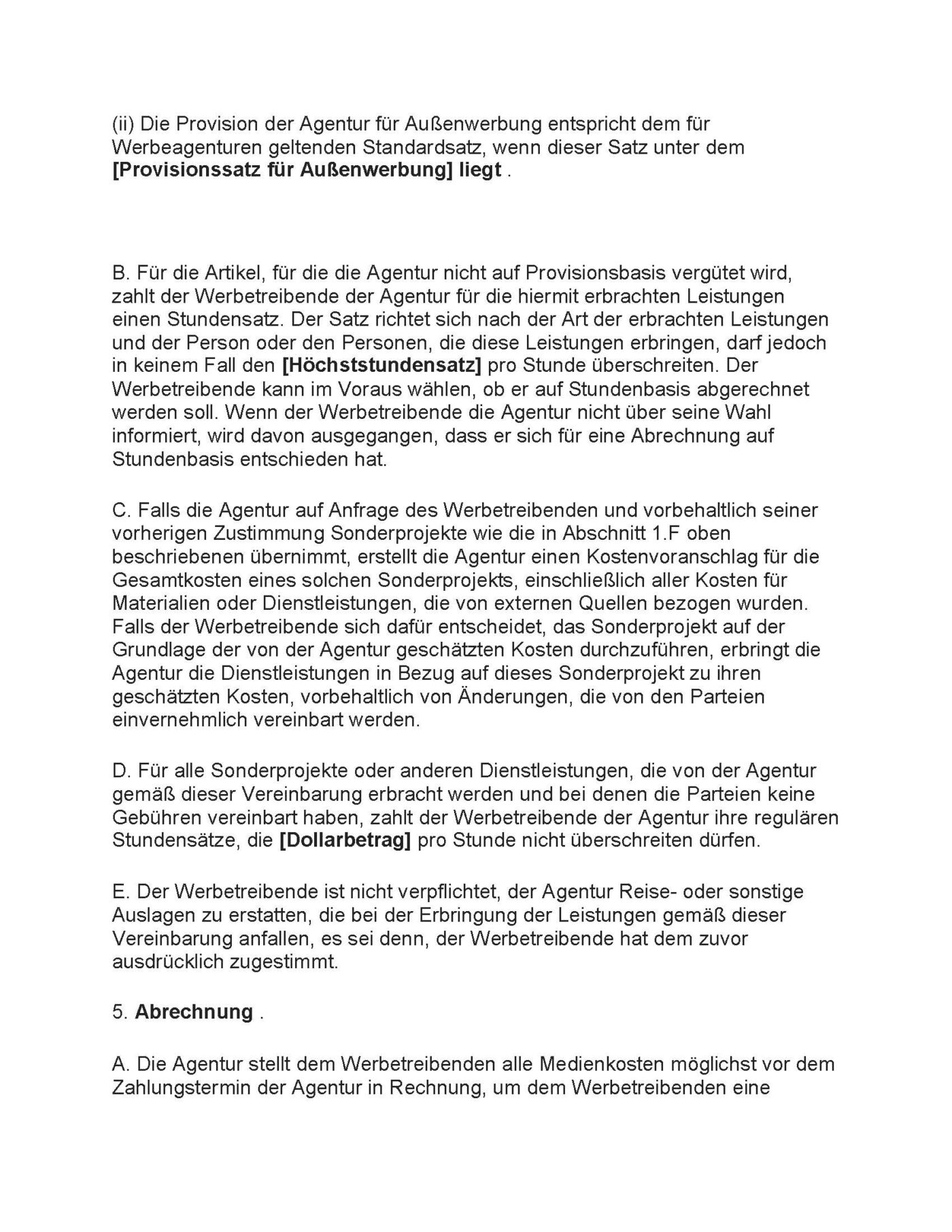 Werbeagenturvertrag Microsoft Word-Dokument (.docx) – Bild 8