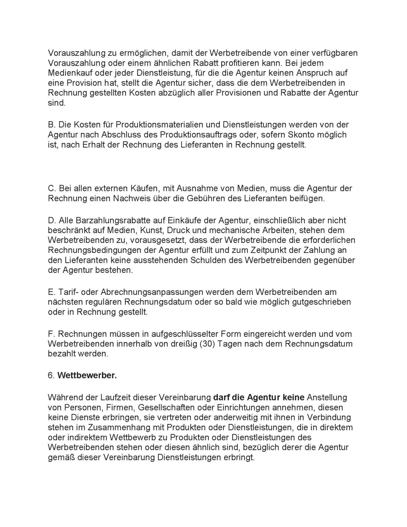 Werbeagenturvertrag Microsoft Word-Dokument (.docx) – Bild 9