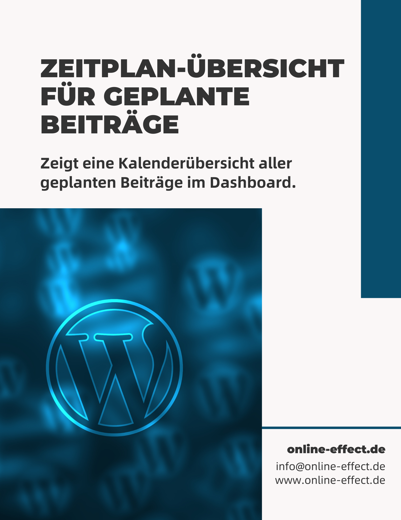 Zeitplan-Übersicht für geplante Beiträge - WordPress Plugin