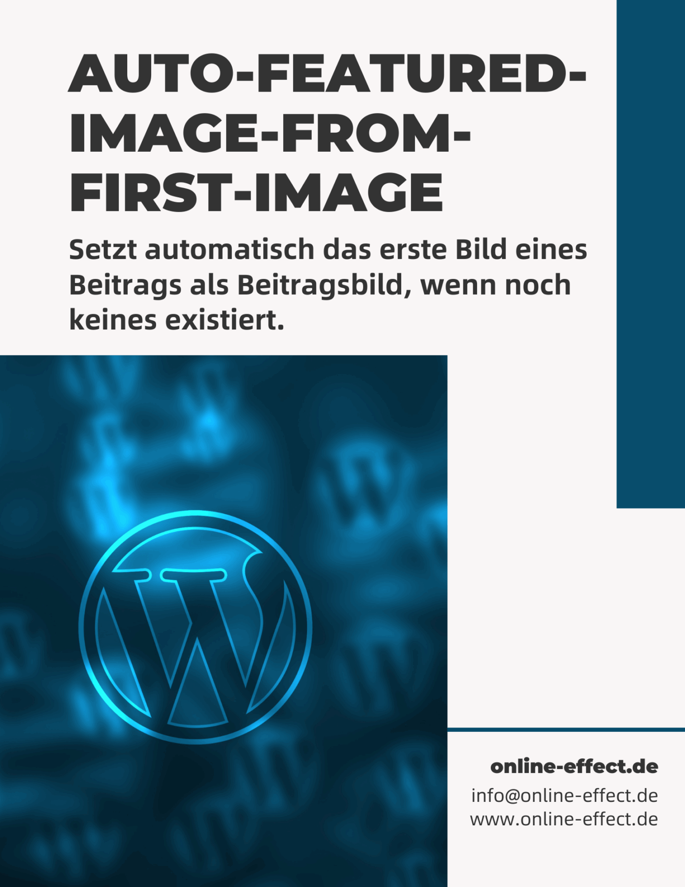 Auto Featured Image from First Image - WordPress Plugin