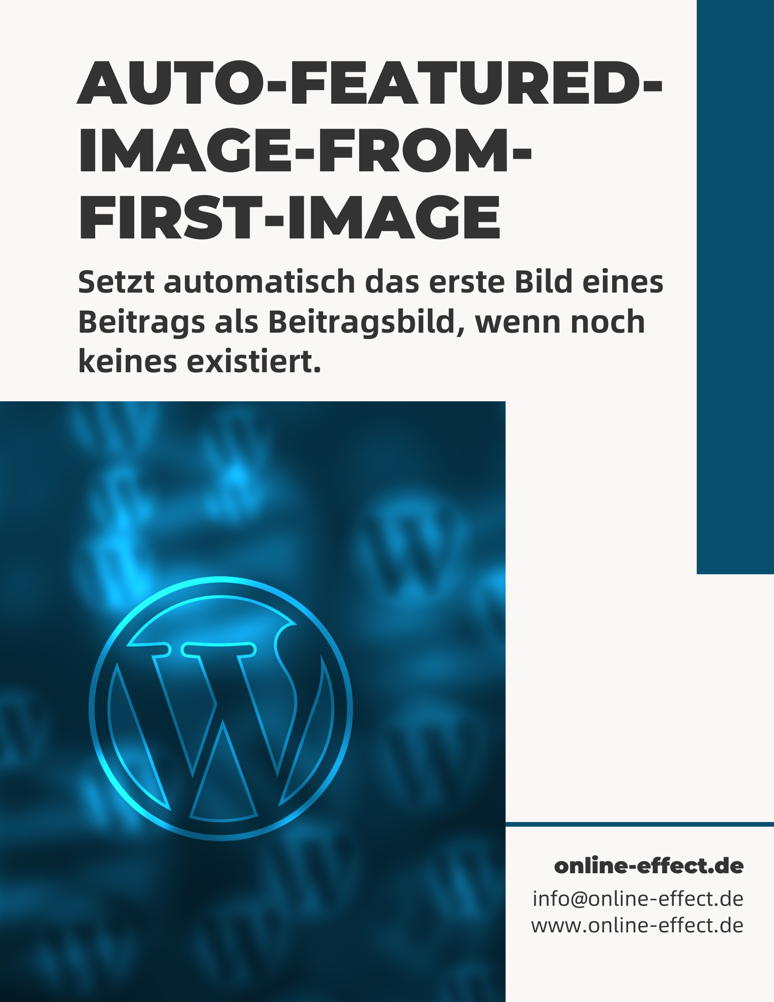 Auto Featured Image from First Image - WordPress Plugin