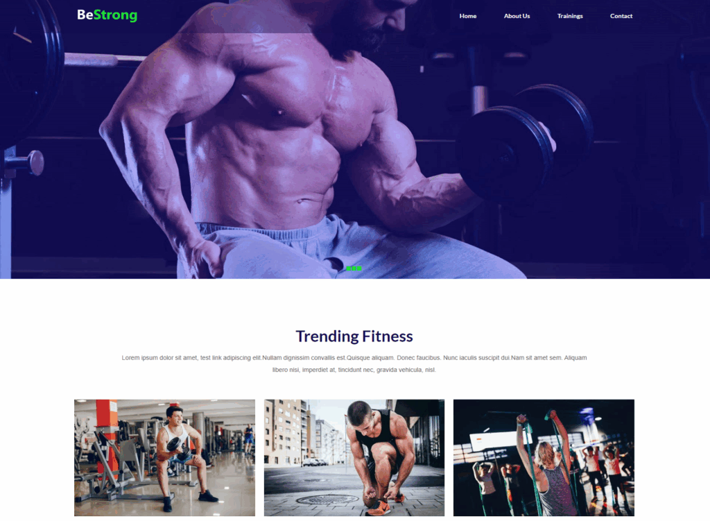 Webdesign Referenz Fitnesscenter