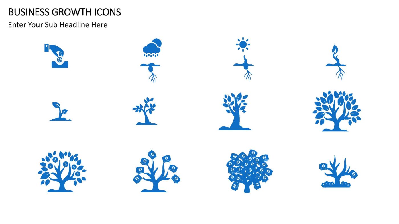 Business Growth Icons - Vorlage für Powerpoint – Bild 9