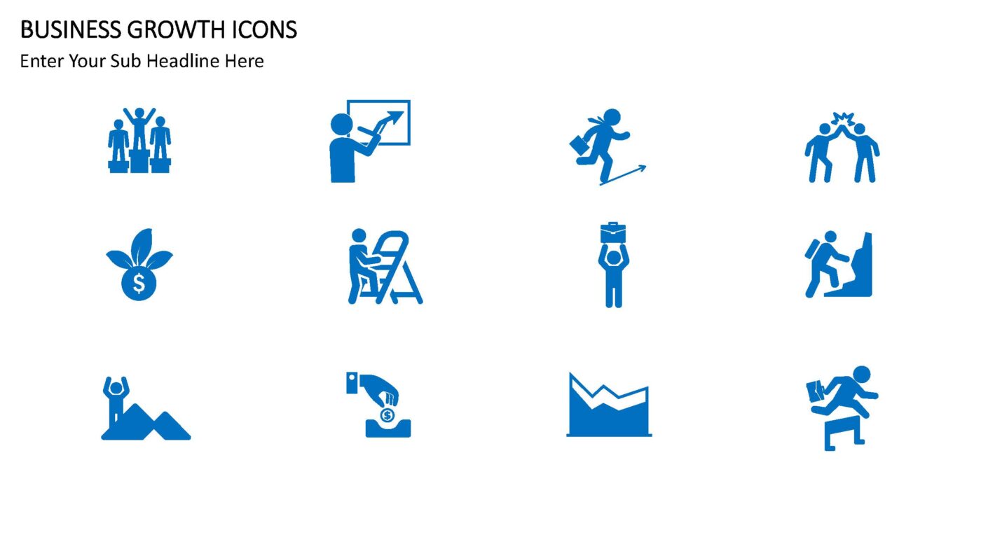 Business Growth Icons - Vorlage für Powerpoint – Bild 2