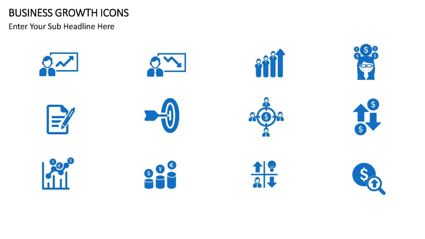 Business Growth Icons - Vorlage für Powerpoint – Bild 3
